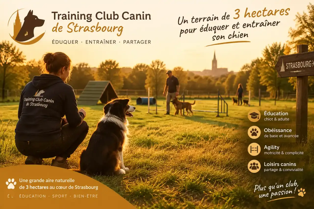 Training Club Canin de Strasbourg : un terrain de 3 hectares pour éduquer et entraîner son chien