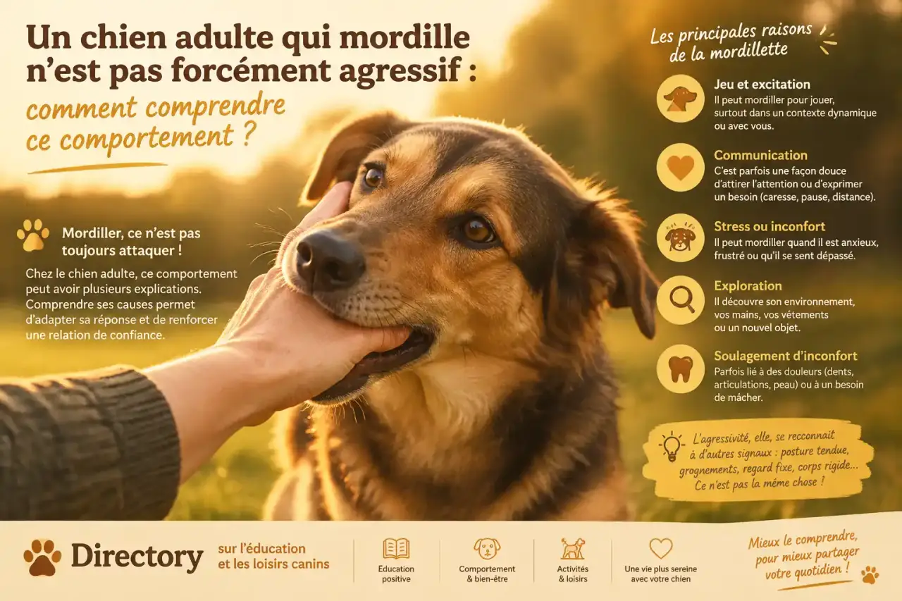 Un chien adulte qui mordille n’est pas forcément agressif : comment comprendre ce comportement