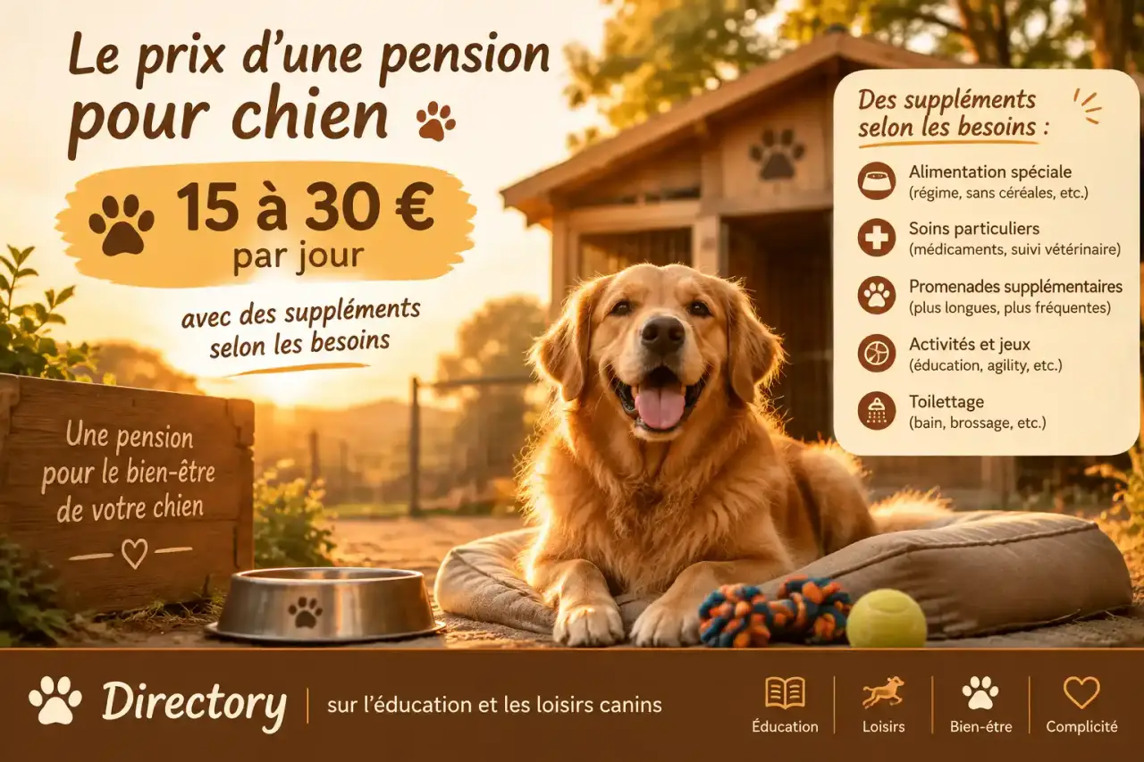 Le prix d’une pension pour chien : 15 à 30 € par jour, avec des suppléments selon les besoins
