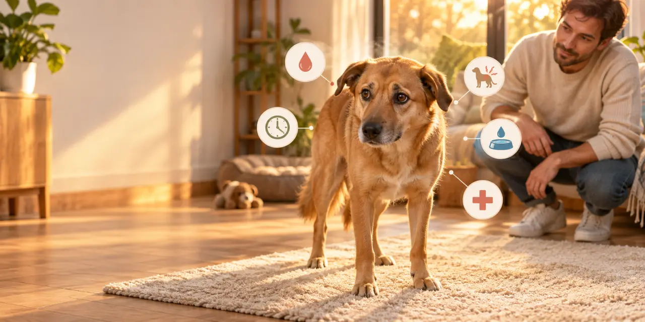 Mon chien urine dans la maison : 5 signaux qui doivent conduire chez le vétérinaire