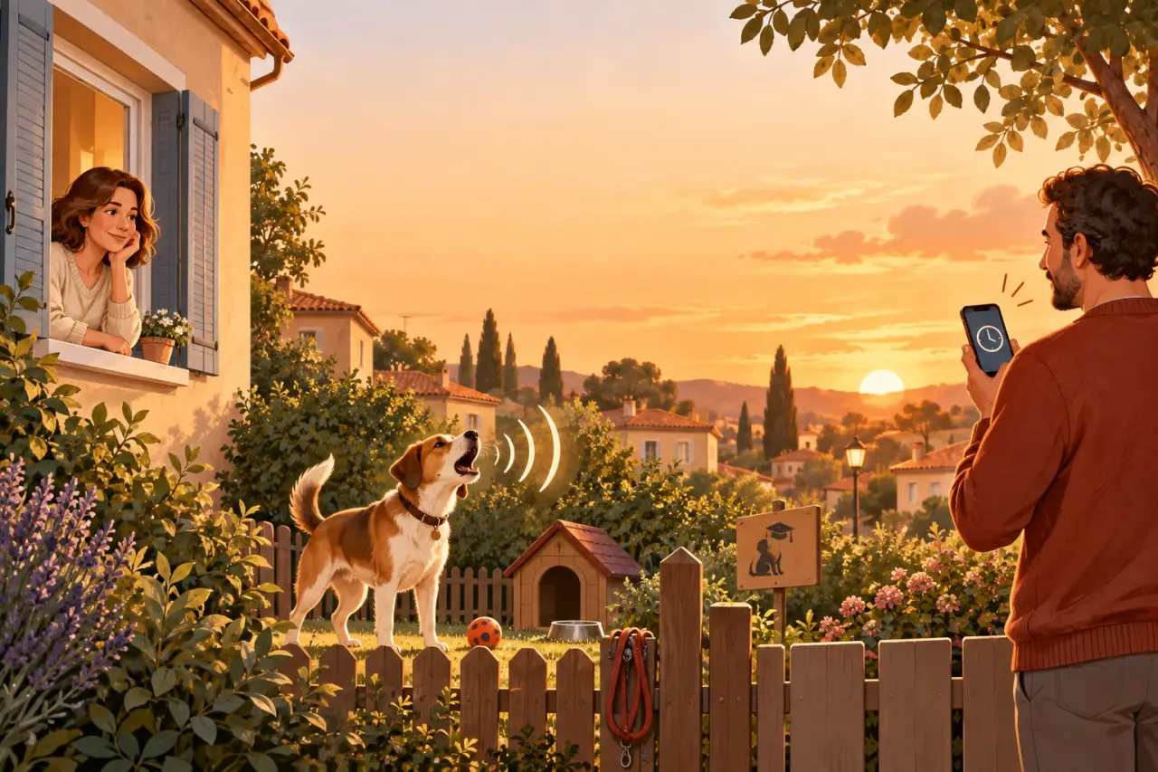 Aboiements du chien du voisin : les recours selon l’horaire et la nuisance