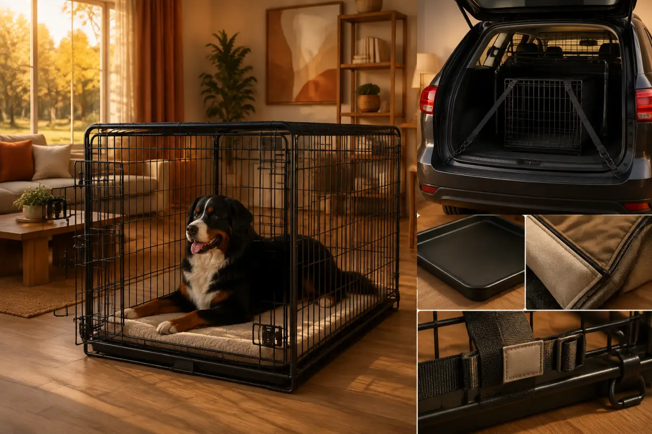 Cage d'éducation chien XXL : quelle taille, quels matériaux et quelle sécurité en voiture ?