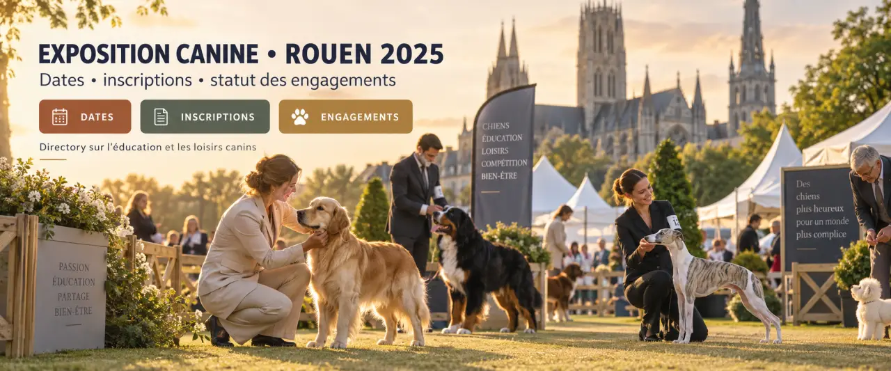 Exposition canine Rouen 2025 : dates, inscriptions et statut des engagements