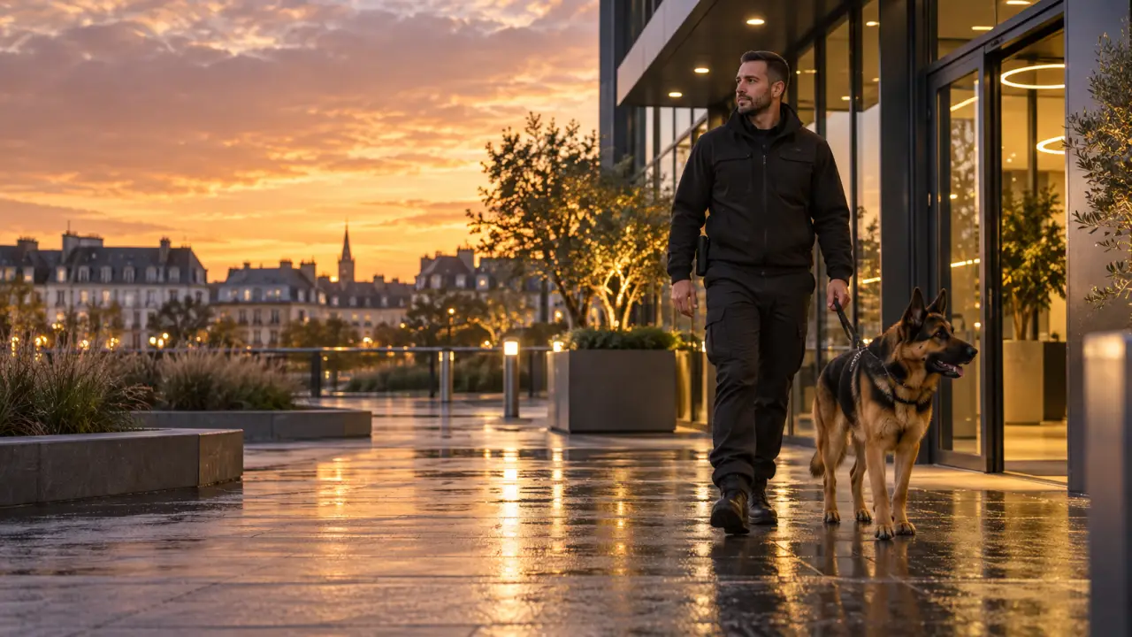 Maître-chien à Rennes : une présence visible pour prévenir les intrusions