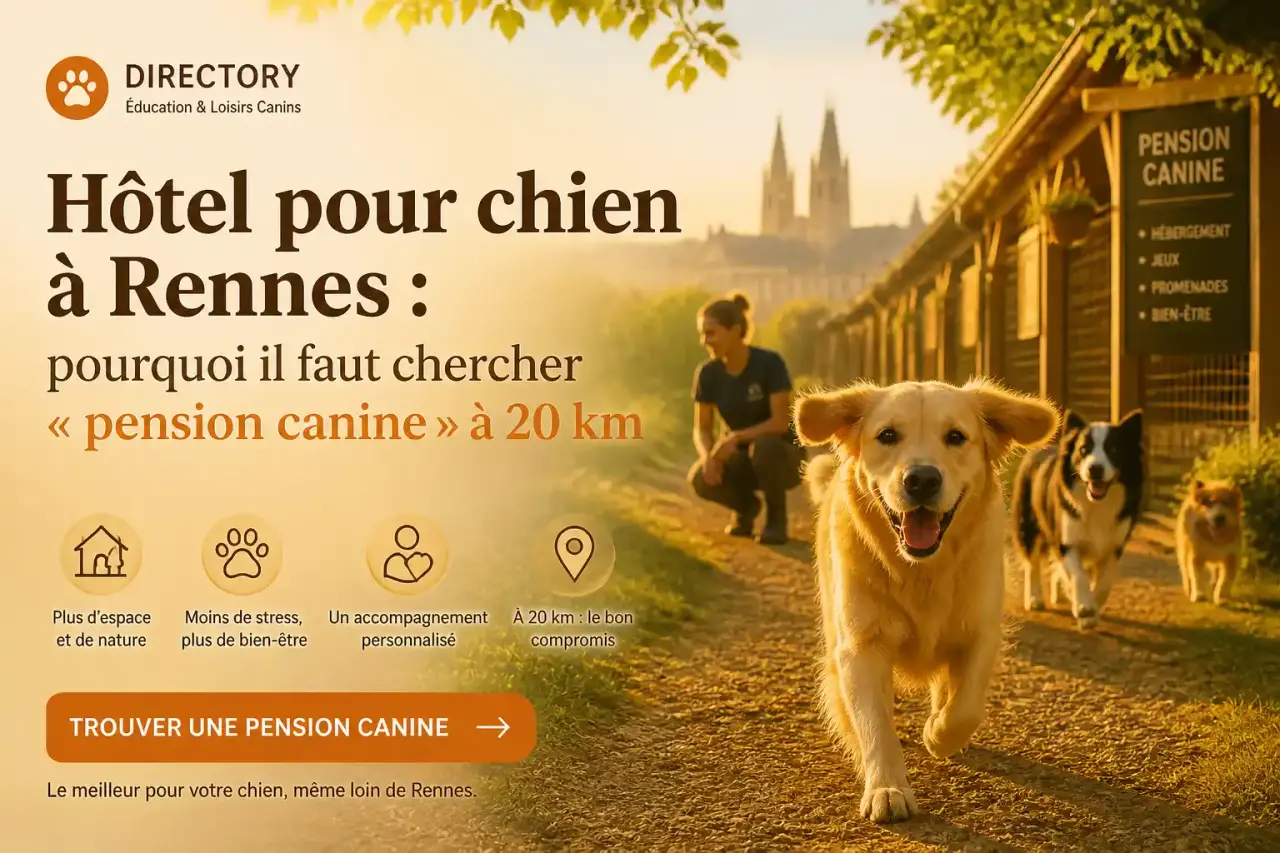 Hôtel pour chien à Rennes : pourquoi il faut chercher « pension canine » à 20 km